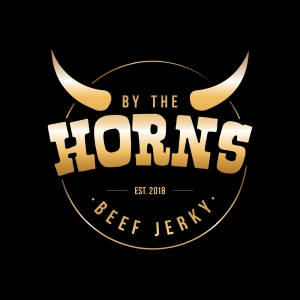 By The Horns Beef Jerky logo design Newcastle Port Macquarie NSW graphic design