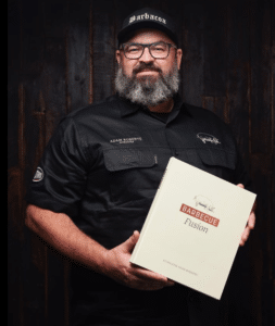 Pitmaster Adam Roberts BBQ cookbook graphic design